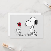 Peanuts | Snoopy & Woodstock Red & Black Kaart (Voorkant / Achterkant in situ)