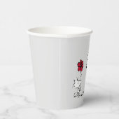 Peanuts | Snoopy & Woodstock Red & Black Papieren Bekers (Rechts)