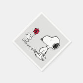 Peanuts | Snoopy & Woodstock Red & Black Servet (Hoek)