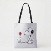 Peanuts | Snoopy & Woodstock Red & Black Tote Bag (Voorkant)