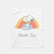 Peanuts | Snoopy & Woodstock Regenboog Baby Fleece