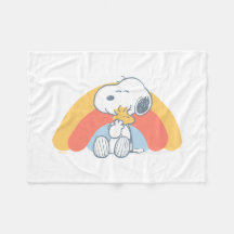 Peanuts | Snoopy & Woodstock Regenboog Baby Fleece