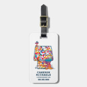 Peanuts | Snoopy & Woodstock Regenboogverf Bagagelabel (Voorkant verticaal)