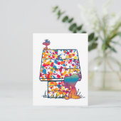 Peanuts | Snoopy & Woodstock Regenboogverf Briefkaart (Staand voorkant)