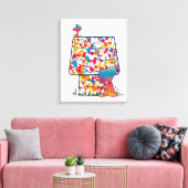 Peanuts | Snoopy & Woodstock Regenboogverf Canvas Afdruk (Insitu (Woonkamer))