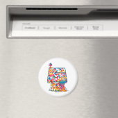 Peanuts | Snoopy & Woodstock Regenboogverf Magneet (Insitu (Vaatwasser))
