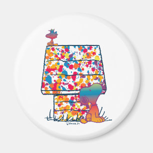 Peanuts   Snoopy & Woodstock Regenboogverf Magneet