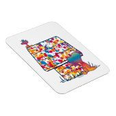 Peanuts | Snoopy & Woodstock Regenboogverf Magneet (Rechterzijde)