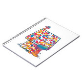 Peanuts | Snoopy & Woodstock Regenboogverf Notitieboek (Linkerzijde)