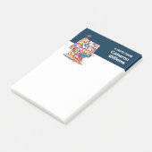 Peanuts | Snoopy & Woodstock Regenboogverf Post-it® Notes (Schuin)