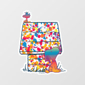 Peanuts | Snoopy & Woodstock Regenboogverf Raamsticker (Vel)