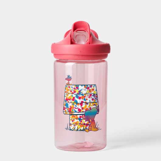 Peanuts | Snoopy & Woodstock Regenboogverf Waterfles (Voorkant)