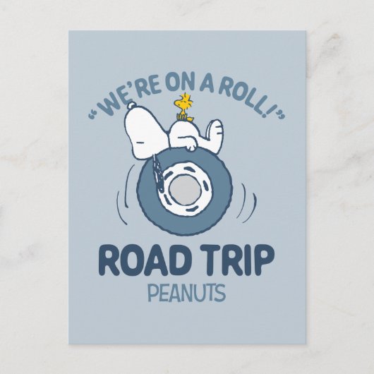 Peanuts | Snoopy & Woodstock Road Trip Briefkaart (Voorkant)