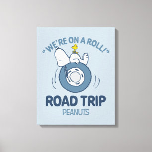 Peanuts   Snoopy & Woodstock Road Trip Canvas Afdruk