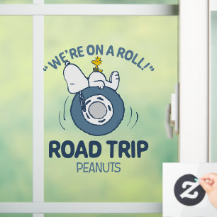 Peanuts Snoopy & Woodstock Road Trip Raamsticker