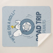 Peanuts | Snoopy & Woodstock Road Trip Sherpa Deken (Voorkant (horizontaal))
