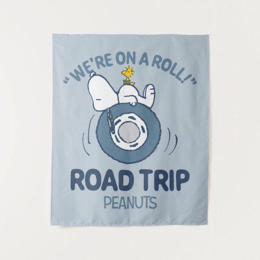 Peanuts | Snoopy & Woodstock Road Trip Wandkleed (Voorkant)