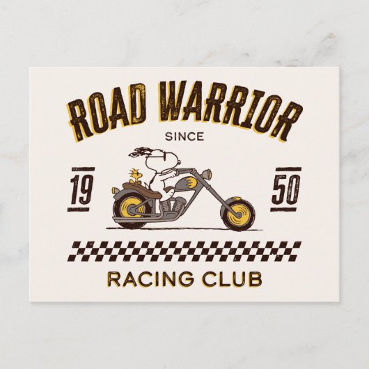 Peanuts | Snoopy & Woodstock Road Warriors Briefkaart (Voorkant)
