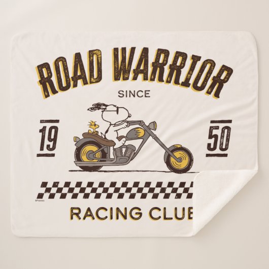 Peanuts | Snoopy & Woodstock Road Warriors Sherpa Deken (Voorkant (horizontaal))