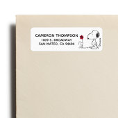 Peanuts | Snoopy & Woodstock Rood & Zwart Etiket