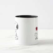 Peanuts | Snoopy & Woodstock Rood & Zwart Mok (Midden)
