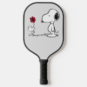 Peanuts | Snoopy & Woodstock Rood & Zwart Pickleball Paddle (Voorkant)