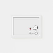 Peanuts | Snoopy & Woodstock Rood & Zwart Post-it® Notes (Voorkant)
