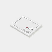 Peanuts | Snoopy & Woodstock Rood & Zwart Post-it® Notes (Schuin)