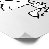 Peanuts | Snoopy & Woodstock Rood & Zwart Poster (Hoek)