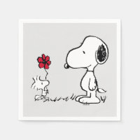 Peanuts | Snoopy & Woodstock Rood & Zwart