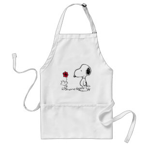Peanuts   Snoopy & Woodstock Rood & Zwart Standaard Schort
