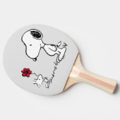 Peanuts | Snoopy & Woodstock Rood & Zwart Tafeltennisbatje (Zijkant)