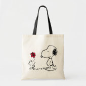 Peanuts | Snoopy & Woodstock Rood & Zwart Tote Bag (Voorkant)