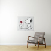Peanuts | Snoopy & Woodstock Rood & Zwart Wandkleed (In Situ (horizontaal))
