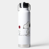 Peanuts | Snoopy & Woodstock Rood & Zwart Waterfles (Voorkant)