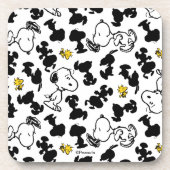 Peanuts | Snoopy & Woodstock Schaduwpatroon Bier Onderzetter (Voorkant)