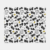 Peanuts | Snoopy & Woodstock Schaduwpatroon Fleece Deken (Voorkant (Horizontaal))