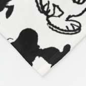 Peanuts | Snoopy & Woodstock Schaduwpatroon Fleece Deken (Hoek)