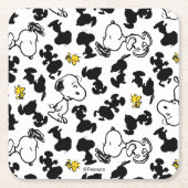 Peanuts | Snoopy & Woodstock Schaduwpatroon Kartonnen Onderzetters (Voorkant)