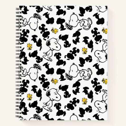 Peanuts | Snoopy & Woodstock Schaduwpatroon Notitieboek (Voorkant)