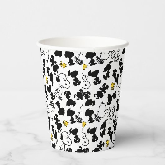 Peanuts | Snoopy & Woodstock Schaduwpatroon Papieren Bekers (Rechts)