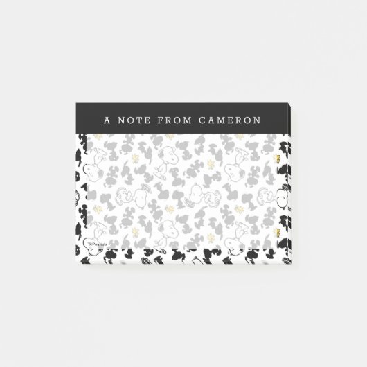 Peanuts | Snoopy & Woodstock Schaduwpatroon Post-it® Notes (Voorkant)