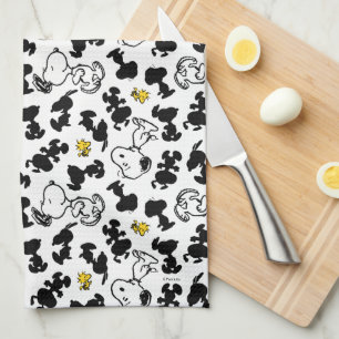 Peanuts Snoopy & Woodstock Schaduwpatroon Theedoek