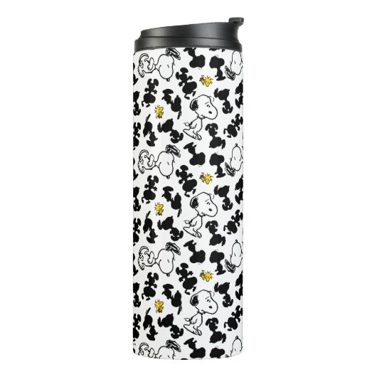 Peanuts | Snoopy & Woodstock Schaduwpatroon Thermosbeker (Gedraaid links)