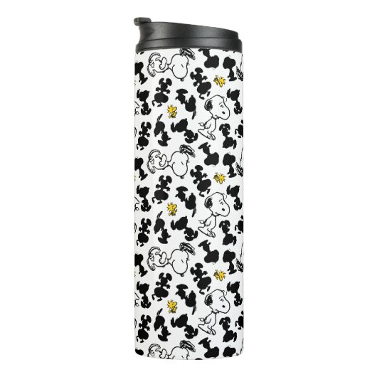 Peanuts | Snoopy & Woodstock Schaduwpatroon Thermosbeker (Geroteerd rechts)