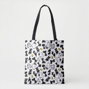 Peanuts Snoopy & Woodstock Schaduwpatroon Tote Bag