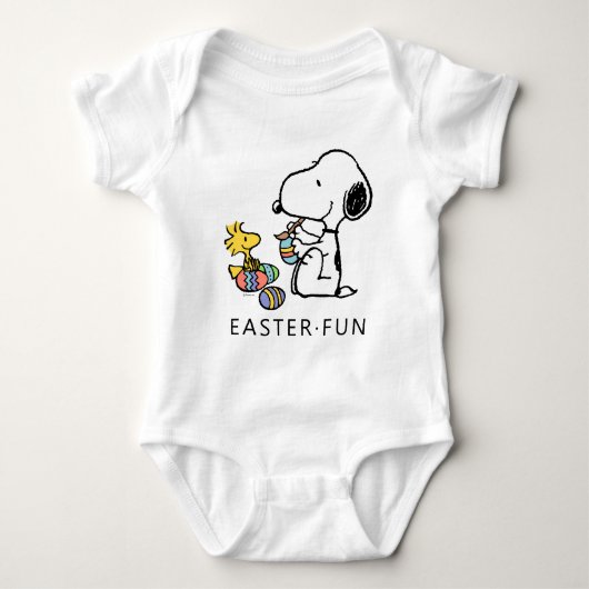 Peanuts | Snoopy & Woodstock Schilderij Eieren Romper (Voorkant)