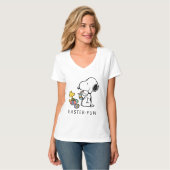 Peanuts | Snoopy & Woodstock Schilderij Eieren T-shirt (Voorkant volledig)