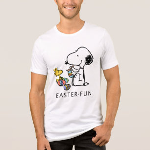 Peanuts   Snoopy & Woodstock Schilderij Eieren Tri-Blend Shirt