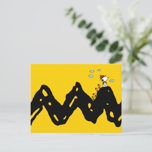Peanuts | Snoopy & Woodstock Scout Troep Hike Briefkaart (Staand voorkant)